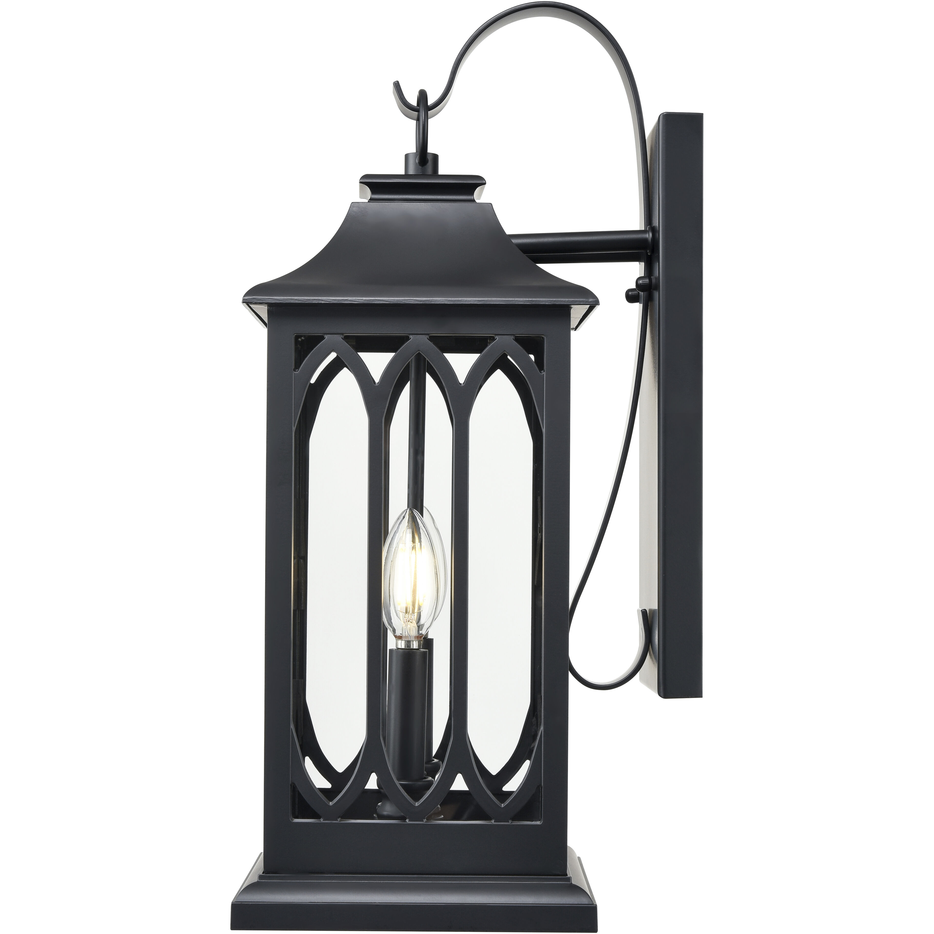 Mallorey 2 Light 20 inch Powder Coated Black Outdoor Wall Sconce
